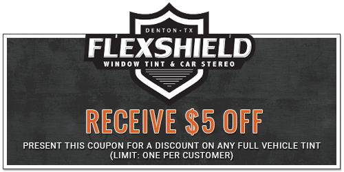 $5 Off - Present This Coupon for a Discount on Any Full Vehicle Tint (Limit: One per Customer)